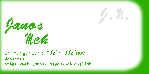 janos meh business card